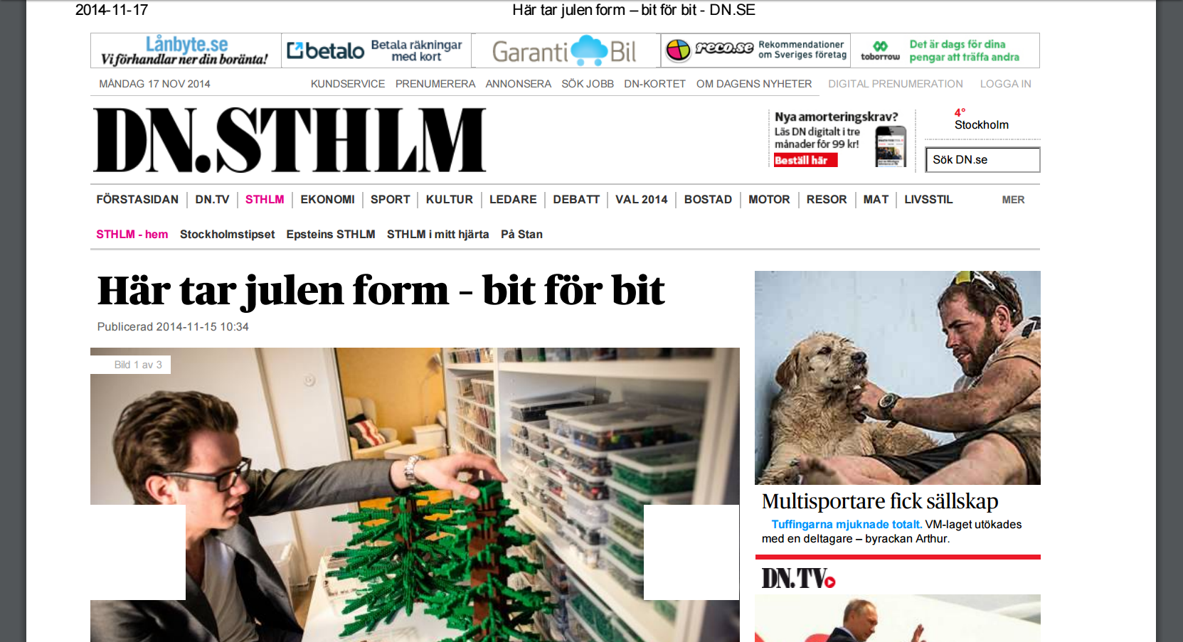 H&auml;r tar julen form - bit f&ouml;r bit