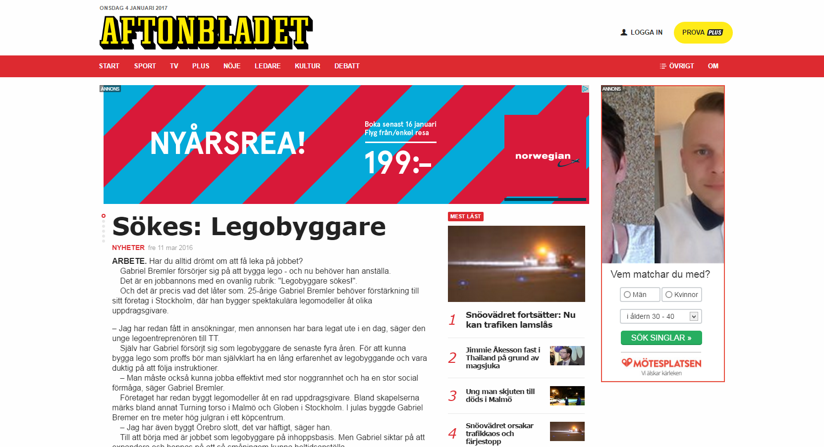 S&ouml;kes: Legobyggare